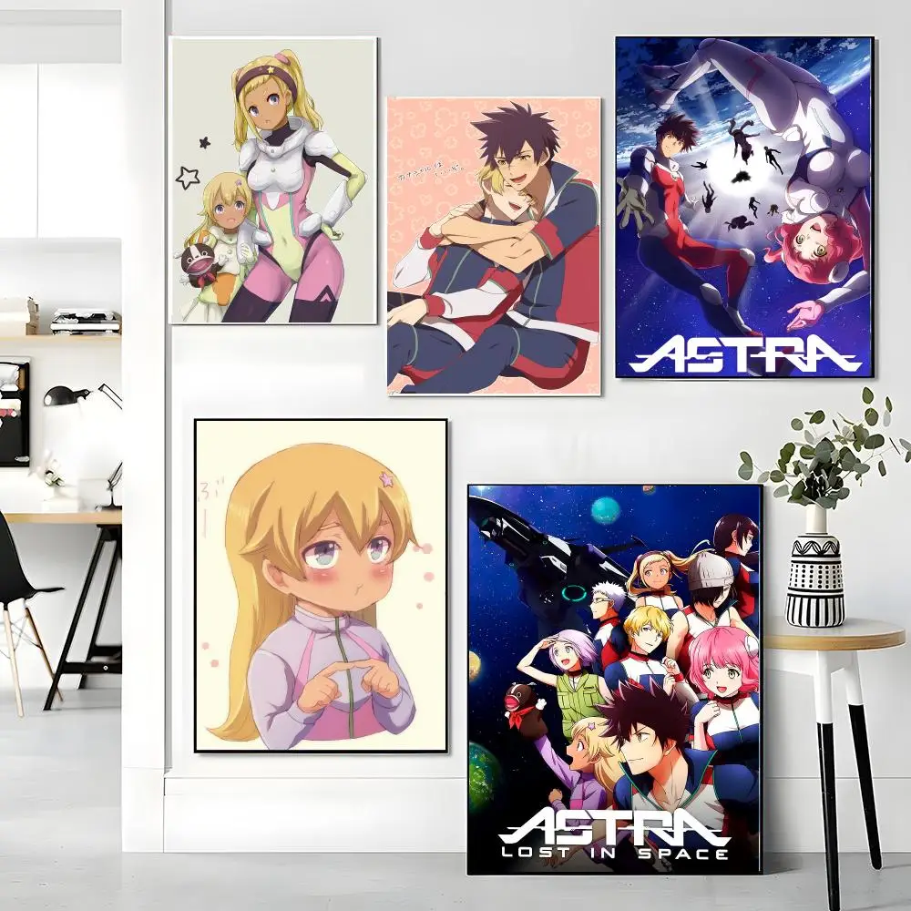 anime A-Astra Lost in Space-E Painting Calligraphy Boho Botanical Decor for Living Room Elegant Home Style