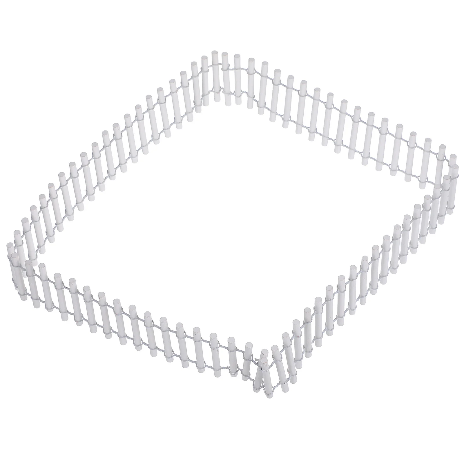 سياج خشبي أبيض مصغر شكل واقعي لحديقة صغيرة بونساي المناظر الطبيعية سياج حديقة صغير أشياء مصغرة