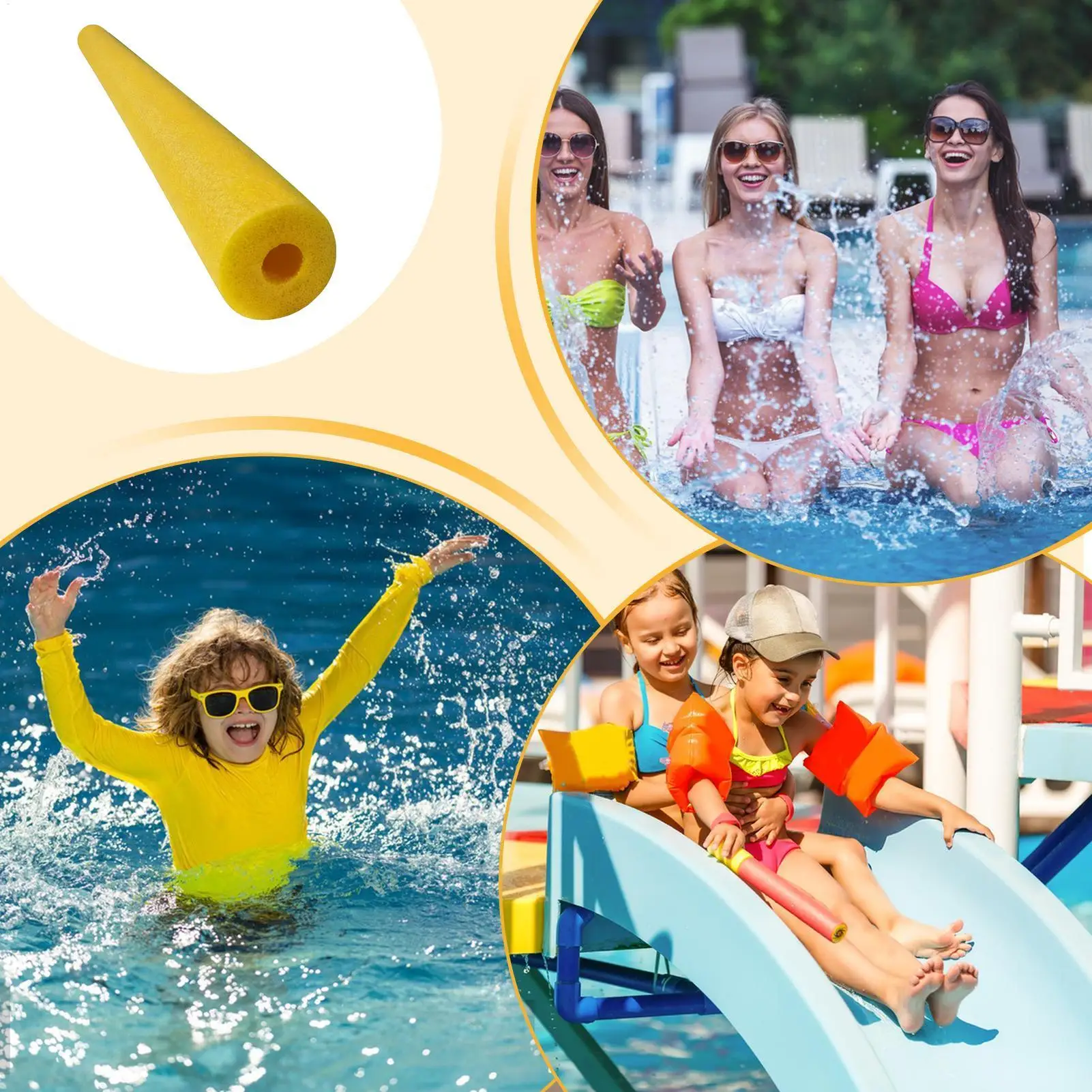 Hollow 6*120 Cm Pool Foam Sticks Water Buoyancy Game Stick Learning Swimming Stick Flotation Training Equipment Sports Aids