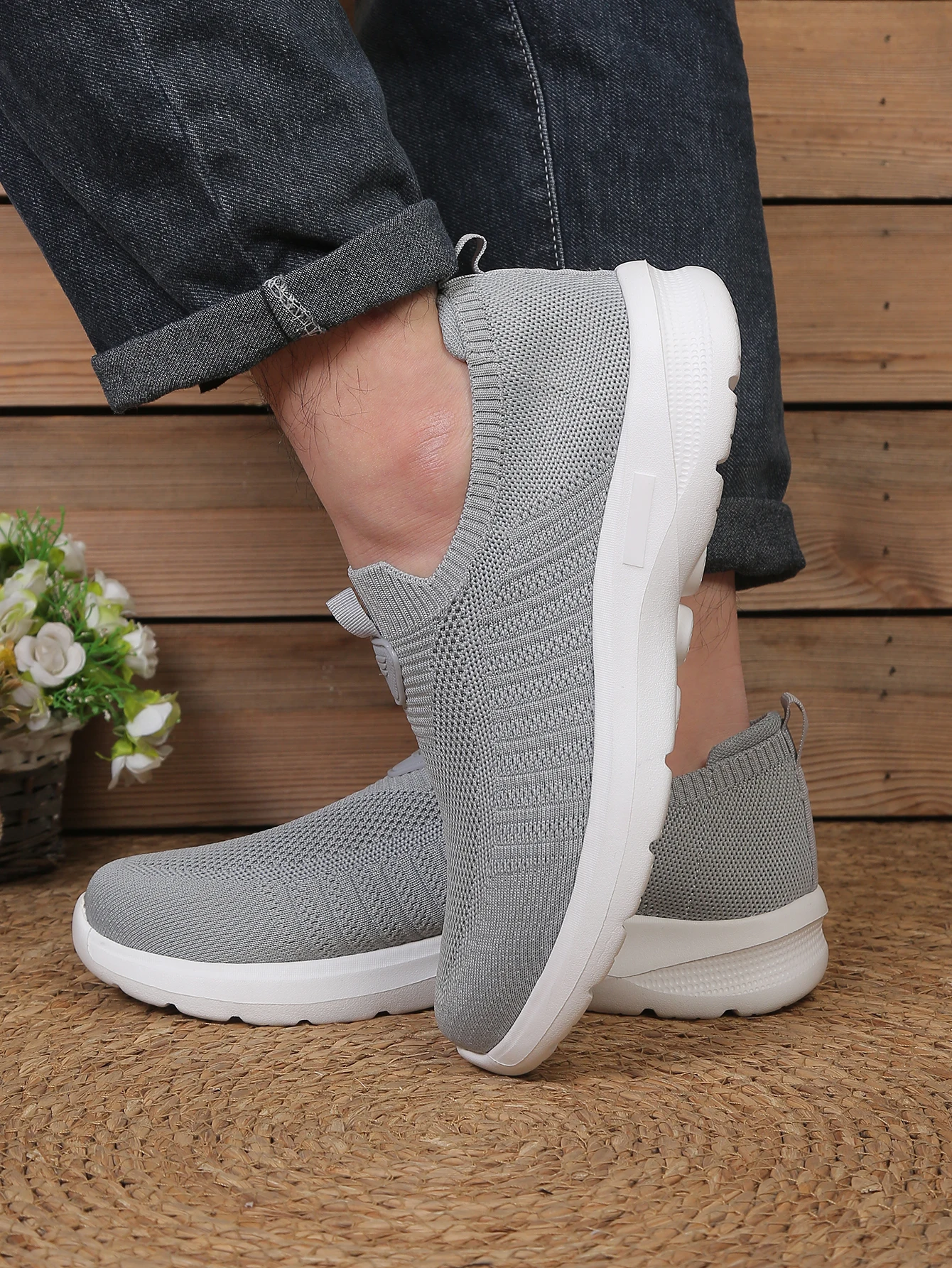 Herren Leichte Wanderschuhe Atmungsaktives Mesh-Obermaterial Gepolsterte Sohle Bequeme Freizeitschuhe für Männer – Detail 20