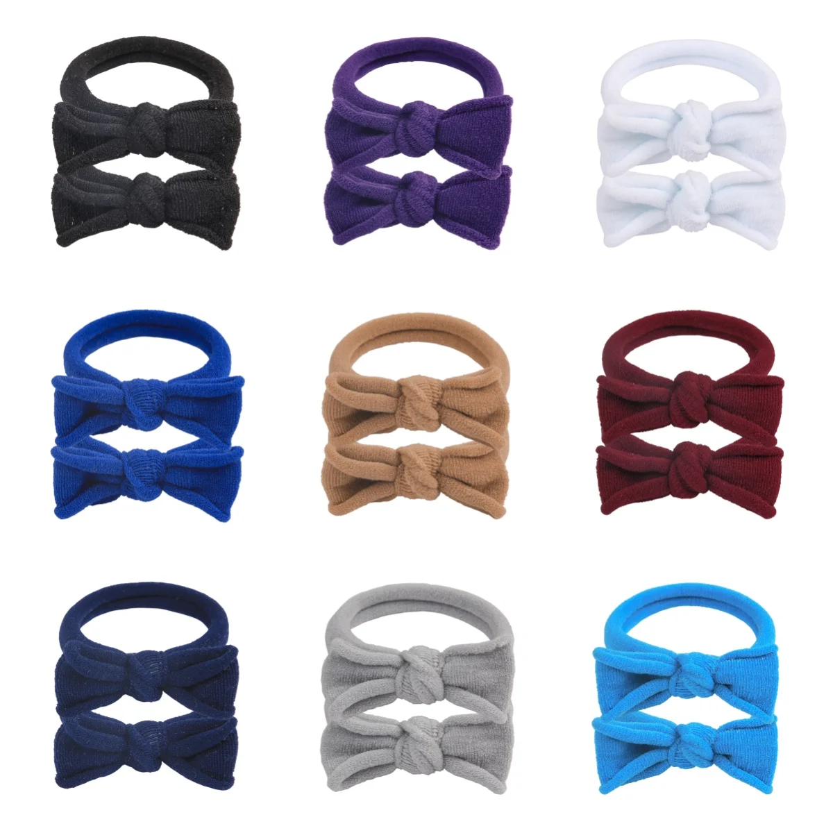 18pcs/set Women Elastic Hair Ties Soft Nylon Hairbands Ties Ponytail Holder Scrunchies Hair Bands Kids Children Hair Accessories