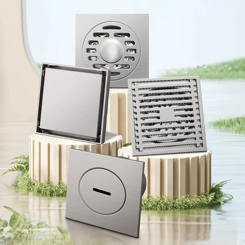 bathroom-square-bamboo-raft-304-stainless-steel-floor-drain-toilet-deodorant-anti-backflow-large-displacement-floor-drain