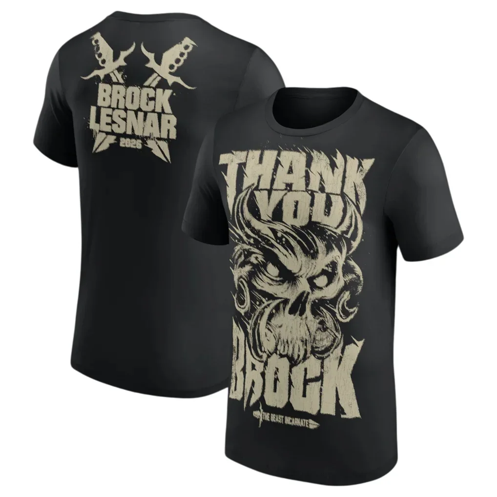 Brock Lesnar HERE COMES THE PAIN Bedrucktes T-Shirt für Männer und Frauen Sommer Baumwolle Y2K Kleidung Bequeme Mode Kurzarm-Oberteile – Detail 4