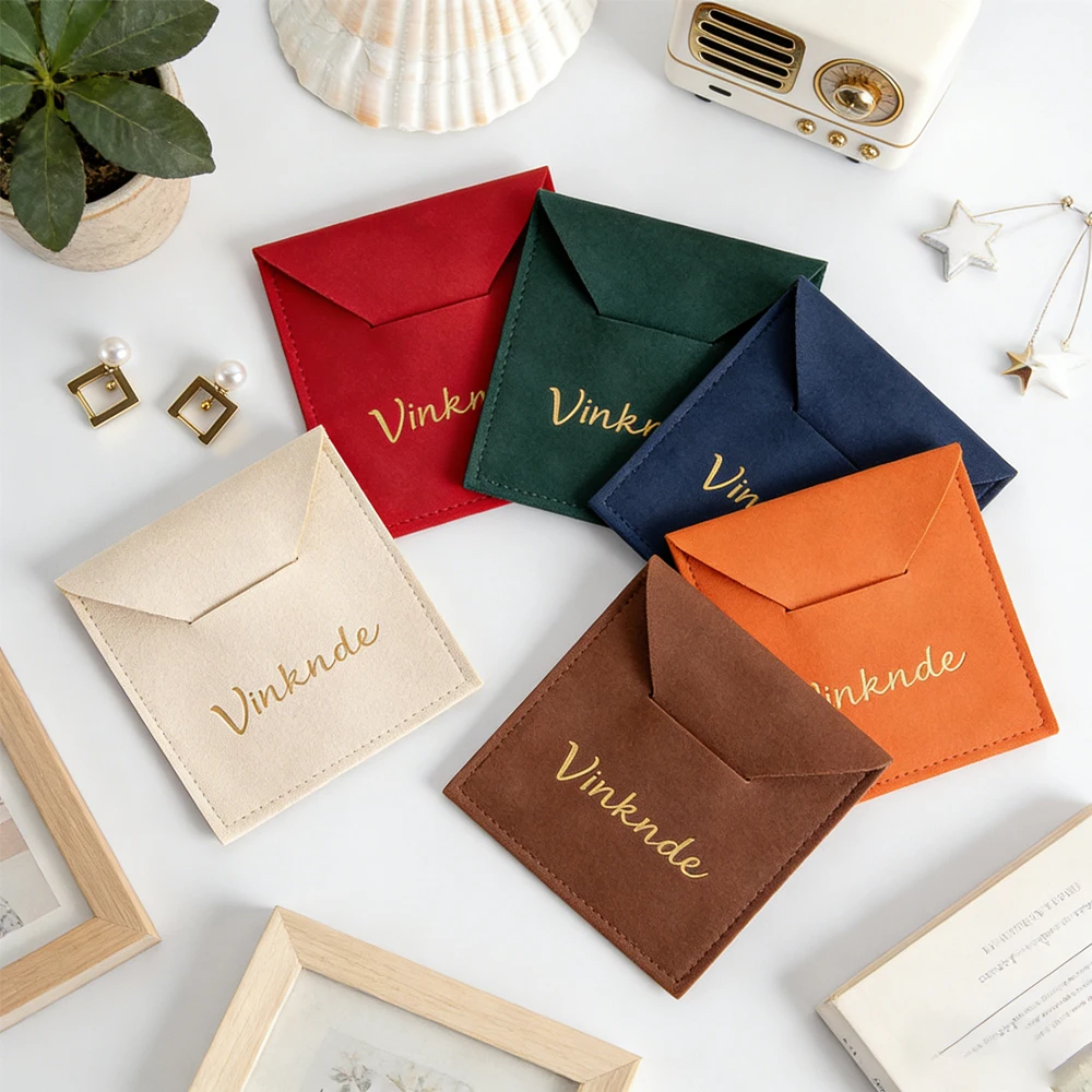 

50Pcs Microfiber Velvet Jewelry Bag for Wedding Gift Ring Earring Necklace USB Organizer Oil Aromatherapy Packaging Pouch Boxes