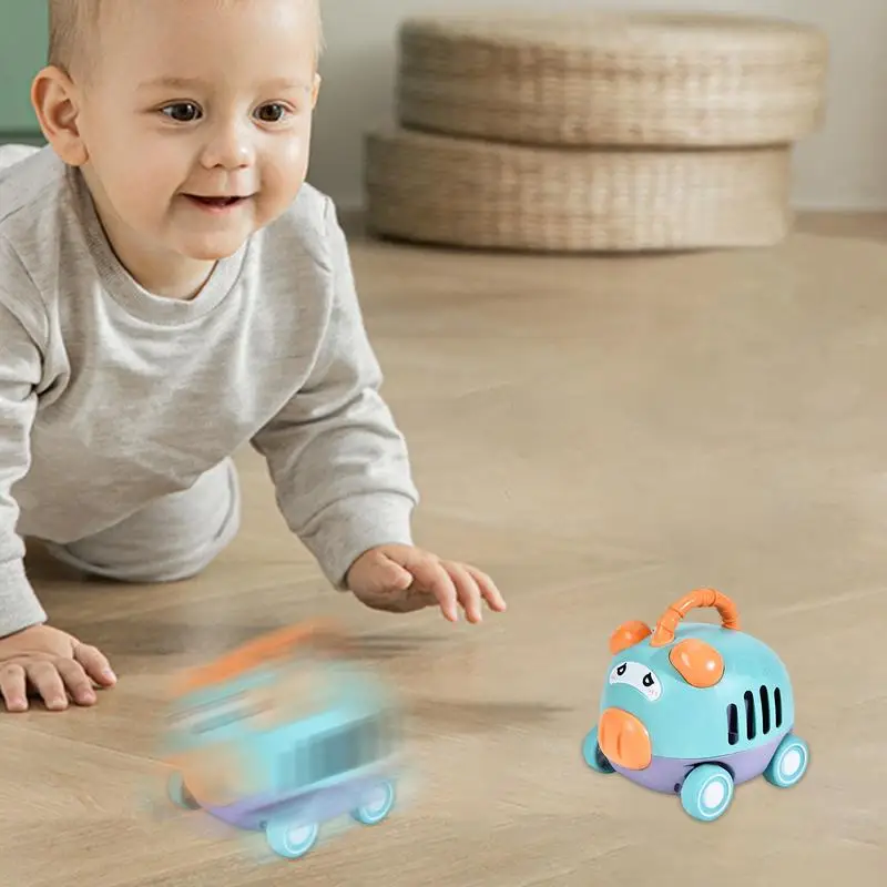 Empurrar carro brinquedo dos desenhos animados animal inércia veículo de corrida bonito animal pressionando veículo de fricção deslizante habilidades motoras finas brinquedo para meninos
