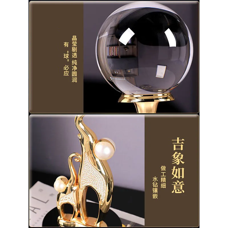 Высококачественный светлый роскошный стеклянный хрустальный шар, украшение для входа в гостиную, высококачественное атмосферное украшение для дома