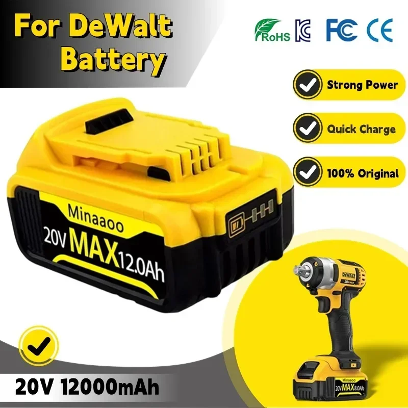 

NEW Battery Compatible with dewalt power Tools 18V 8Ah rechargeable electric tool Lithium batteries 20V 18Volt 18v 6Ah 8Ah 12Ah