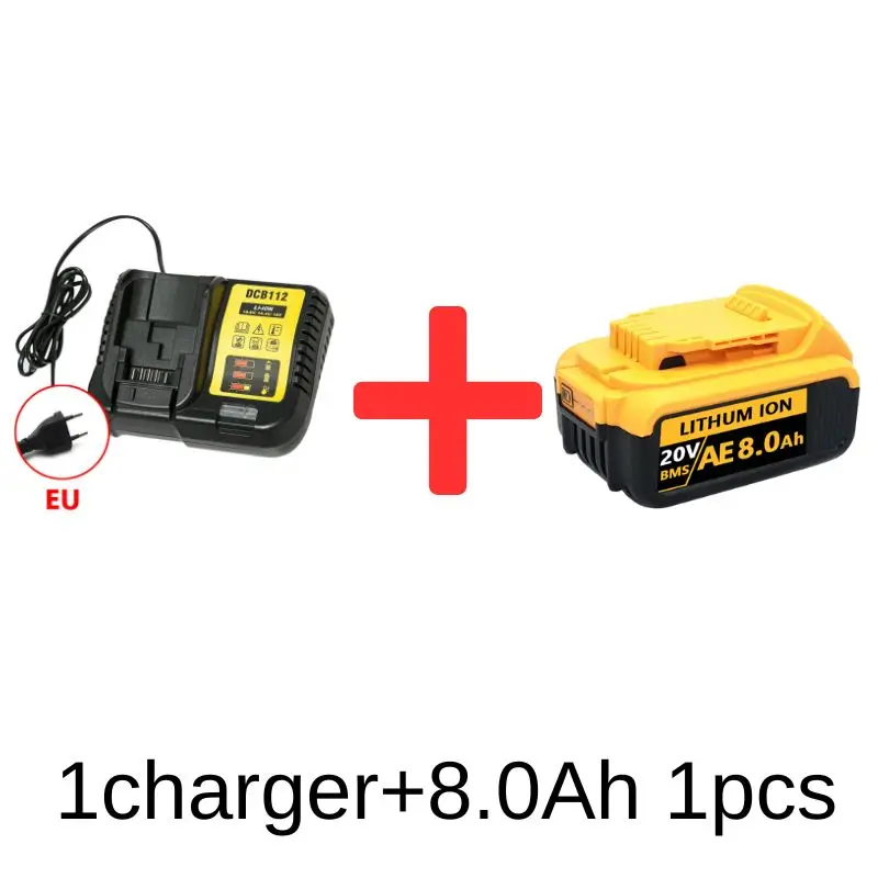Für DeWalt 20V 6,0Ah/8,0Ah/12,0Ah Wiederaufladbare Li-Ionen-Batterie für Dewalt DCB184, DCB200, DCB201, DCB205, DCB206 DCF845 DCD800