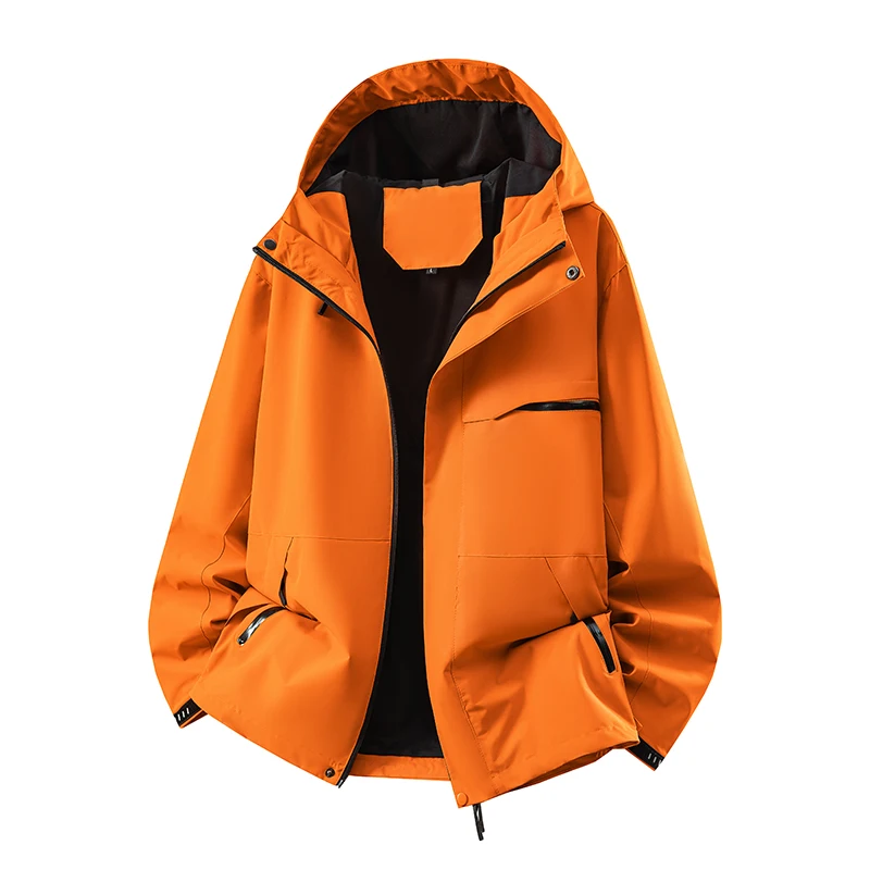 

Men Detachable Cap Outdoor Jackets Men Waterproof Mountaineering Suit Men Casual Zip-Up Jacket Camping Climbing Trekking Jackets