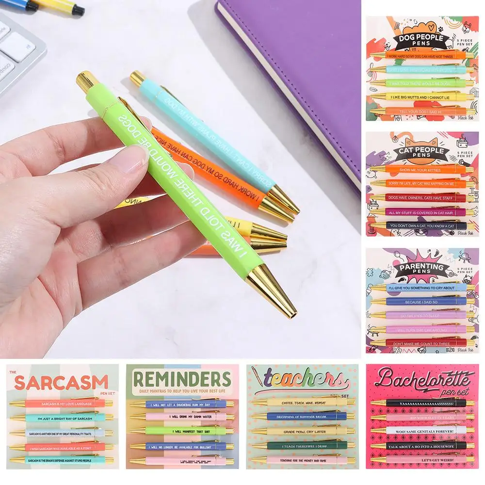 Reminder Daily Mantra Pens, Daily Reminders Pens, Swear Word Daily Pen Set, Funny Weekly Pens,Motivational Pens