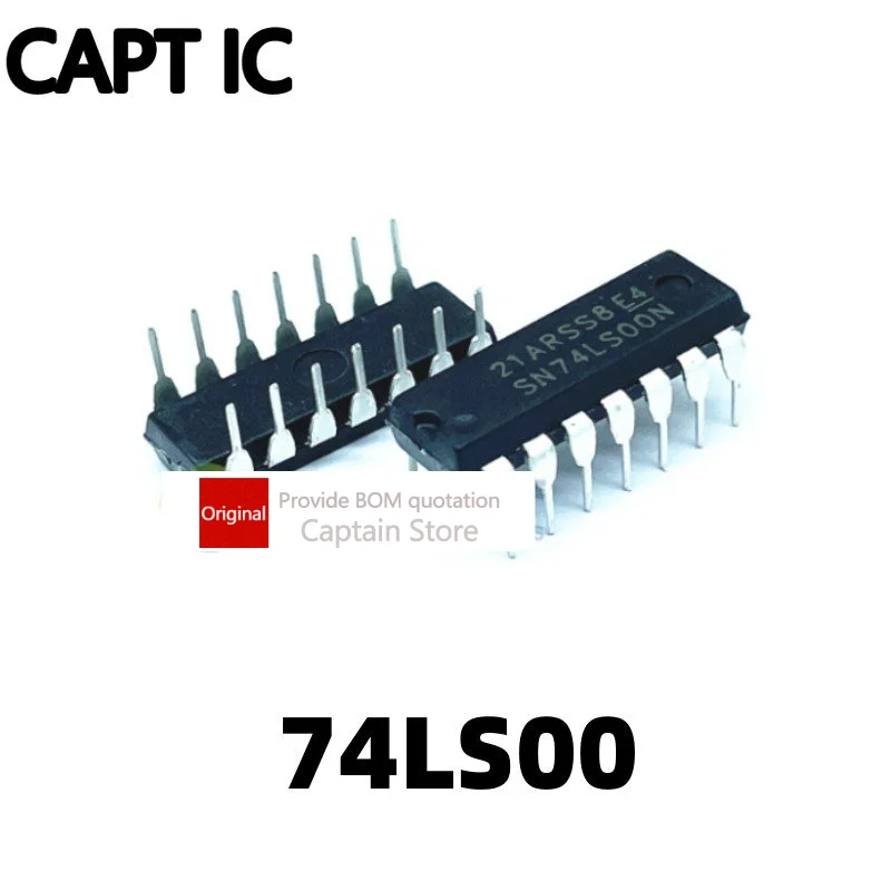 5PCS SN74LS00N HD74LS00P 74LS00 Inline DIP14 2 Input Quad NAND Gate