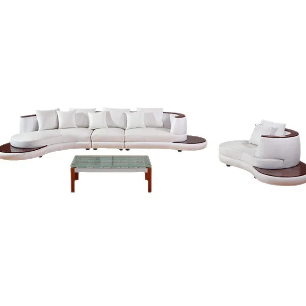 The first layer cowhide sofa curved personalized sofa combination modern simple fashion villa sofa home improvement