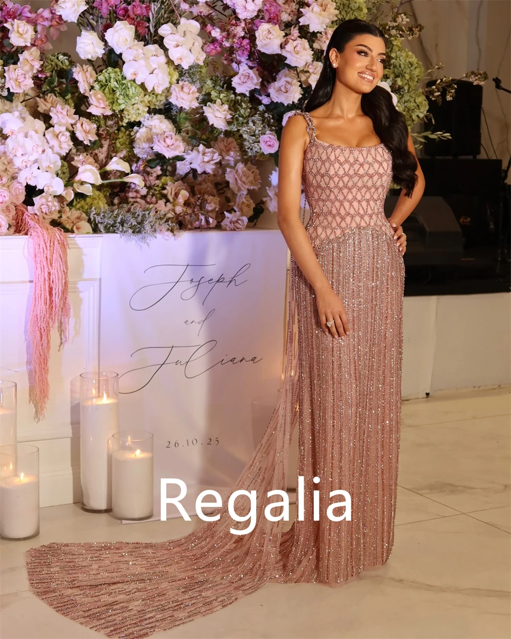 فساتين سهرة أنيقة مخصصة من التول كلاسيكية بدون حمالات بدون أكمام فساتين العودة للوطن مزاجه فساتين المناسبات الخاصة #4