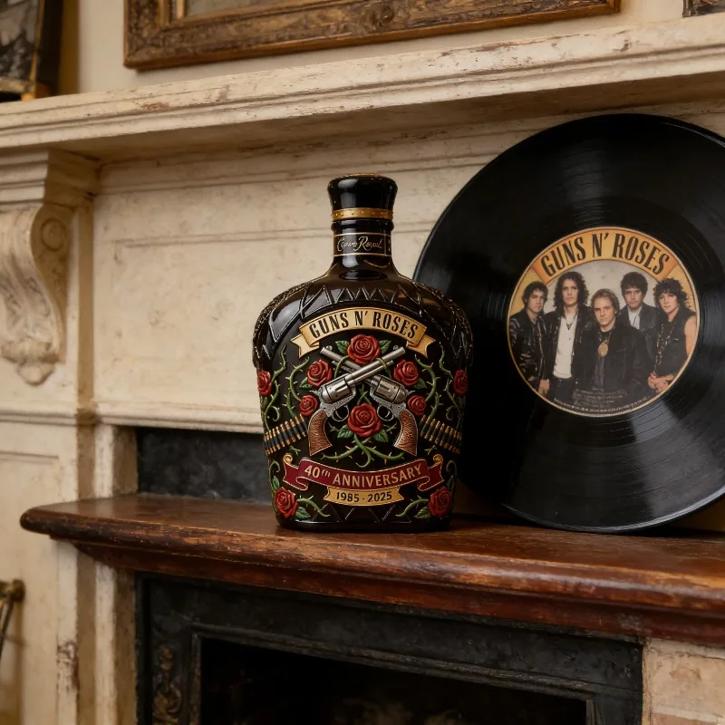 Guns N' Roses 40th Anniversary Commemorative Decanter 1985-2025 Limited Edition Rock Band Liquor Bottle Barware view 3