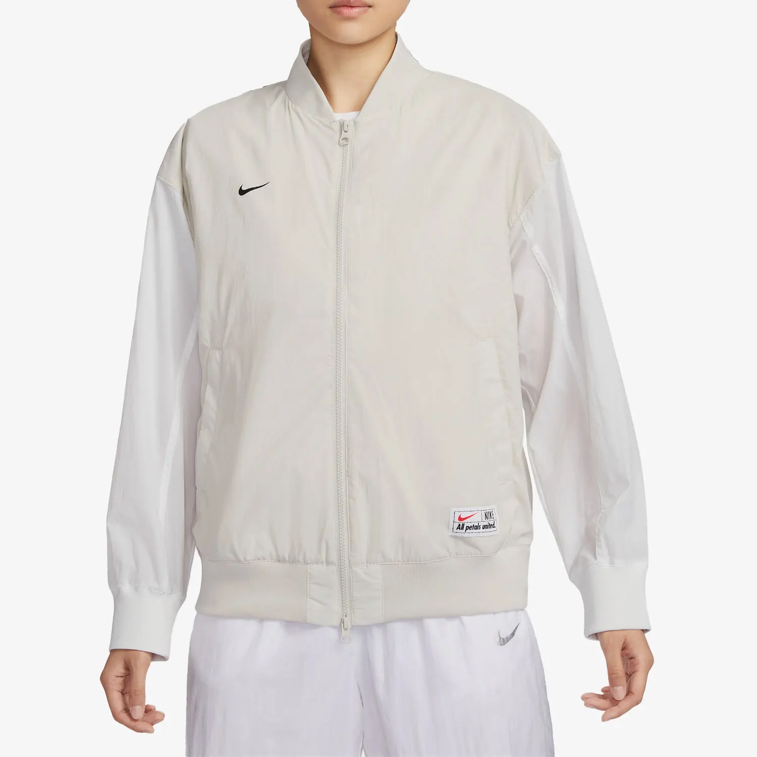 Nike genuine New Woven Loose Patchwork Women's Sports Jacket FQ0703-072