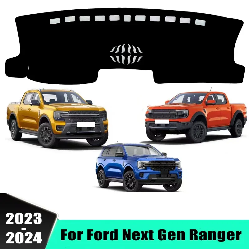 Car Dashboard Cover Sun Shade Mats Avoid Light Pads Instrument Panel Protective For Ford Next Gen Ranger 2023-2024 Model