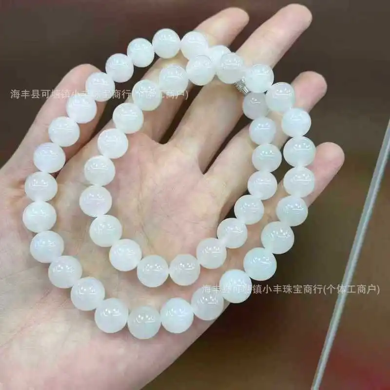 Natural Qinghai Hotan White Jade Goddess Material, Delicate Smooth, Necklace And Bracelet