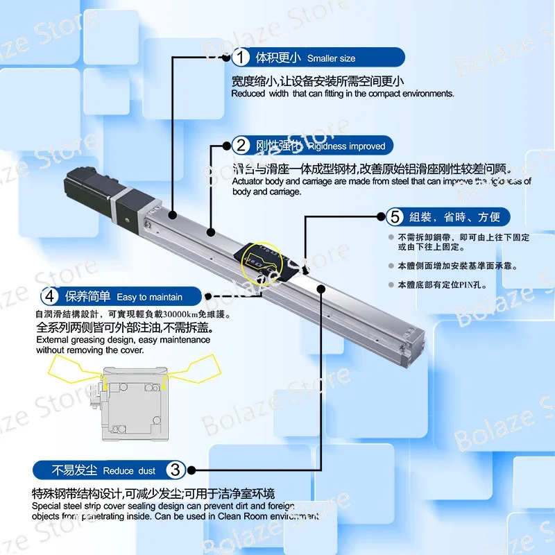 High precision TJTH40 ball screw slide table