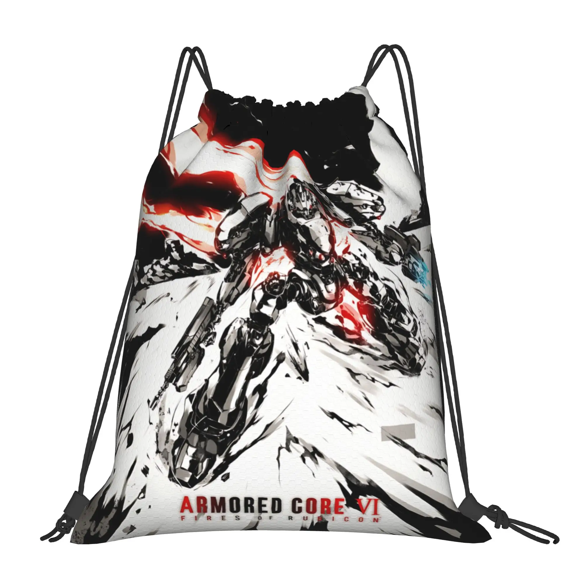 gym Pouch Armored Core robot  Drawstring Bags Gym Unisex Storage Organize Bundle Pocket Rope Bag