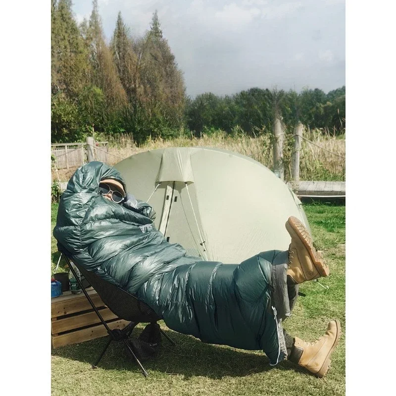Goose down sleeping bag, outdoor adult camping envelope down sleeping bag