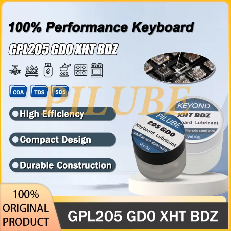 

100% Performance Keyboard GPL205 GD0 XHT BDZ Ultra High Stability PFPE Grease Nonflammable Lubricant for Bearings and Aerospace