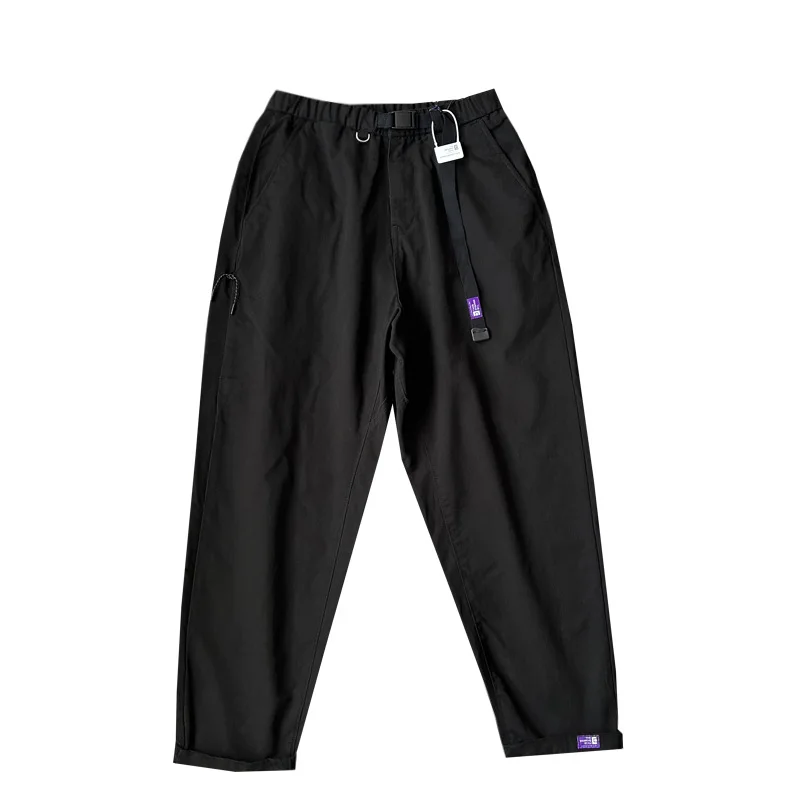 سراويل عمال ملابس الشارع اليابانية لخريف 2025 - سراويل كلاسيكية مغسولة ومريحة مستقيمة الساق غير رسمية 100% قطن أساسية للرجال #6