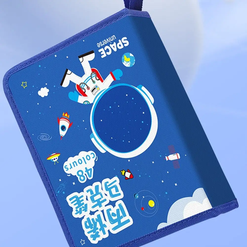 Cartoon Large Capacity Art Marker Pen Storage Bag Zipper Pencil Bag Marker Pen Pouch Folding Marker Pen Organizer Artist