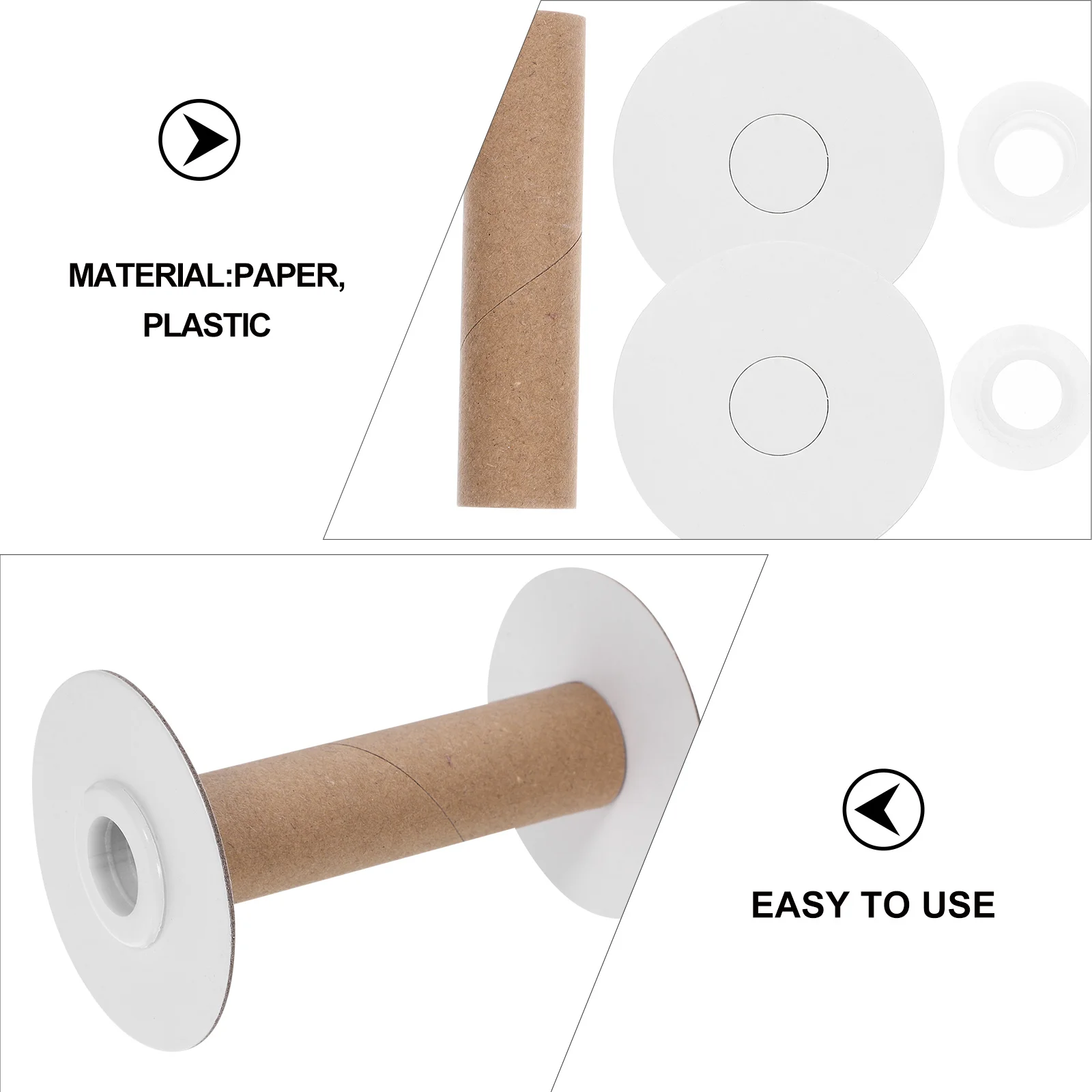 

10Pcs Lightweight Portable Winding Spools for Sewing Machine Accessories Handmade Projects Spool Ribbon Storage Organizer