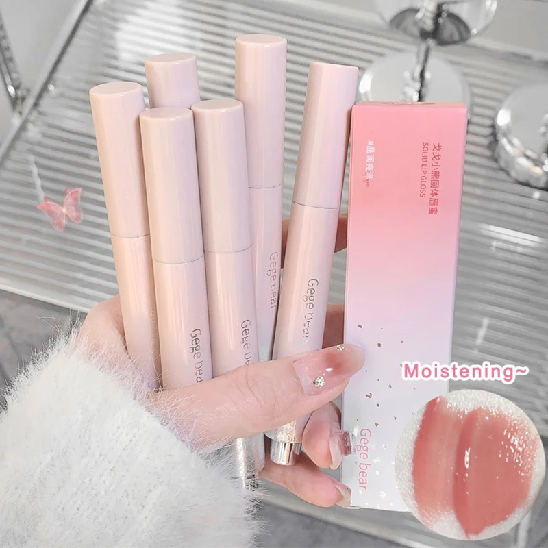 Süßes Gelee, fester Lipgloss, feuchtigkeitsspendender Spiegel, rotbrauner Lippenstift, feuchtigkeitsspendende Lippentönung, Natur, nackte Lippentinte, koreanisches Make-up, Kosmetik