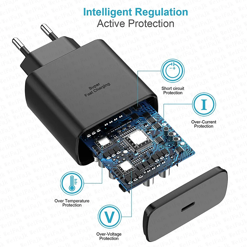 Samsung Original 45W Cargador Rápido Para Samsung Galaxy S22 S23 S24 Ultra S21 S20 FE S10 Nota 20 Plus A71 A80 Tipo C Cable de Carga Rápida