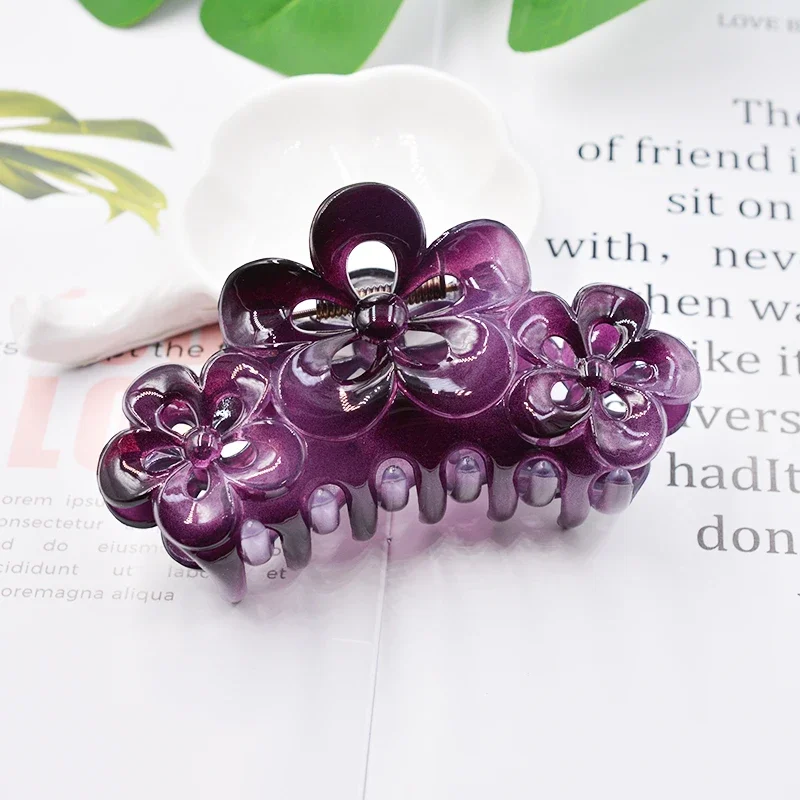 Vintage Hair Clips for Women Elegance Solid Color Girls Large Size Hollow Out Durable Claw Clip Hair Accessories