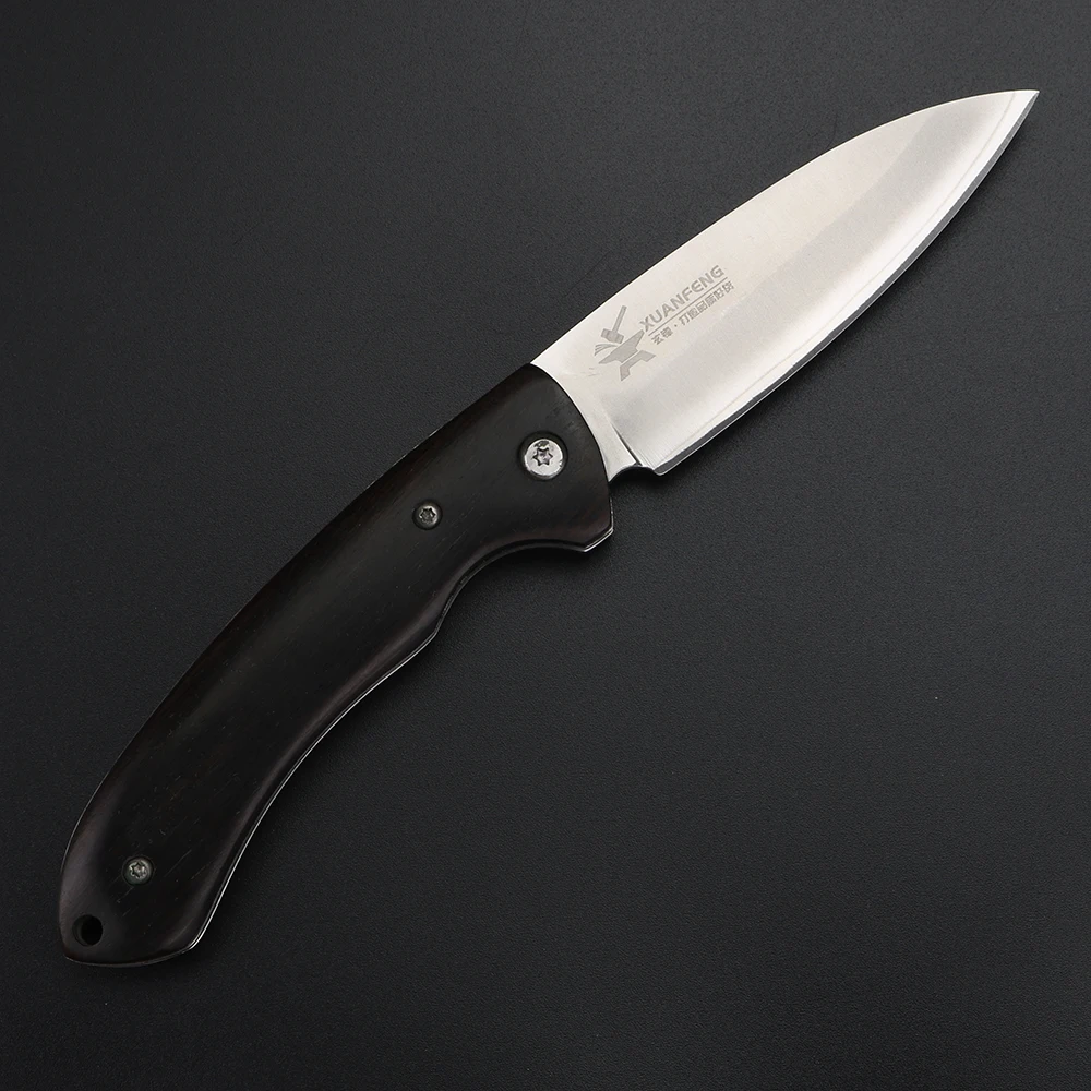 XUANFENG 3-layer outdoor folding knife, sharp fruit knife, VG10 steel camping and hunting multifunctional knife