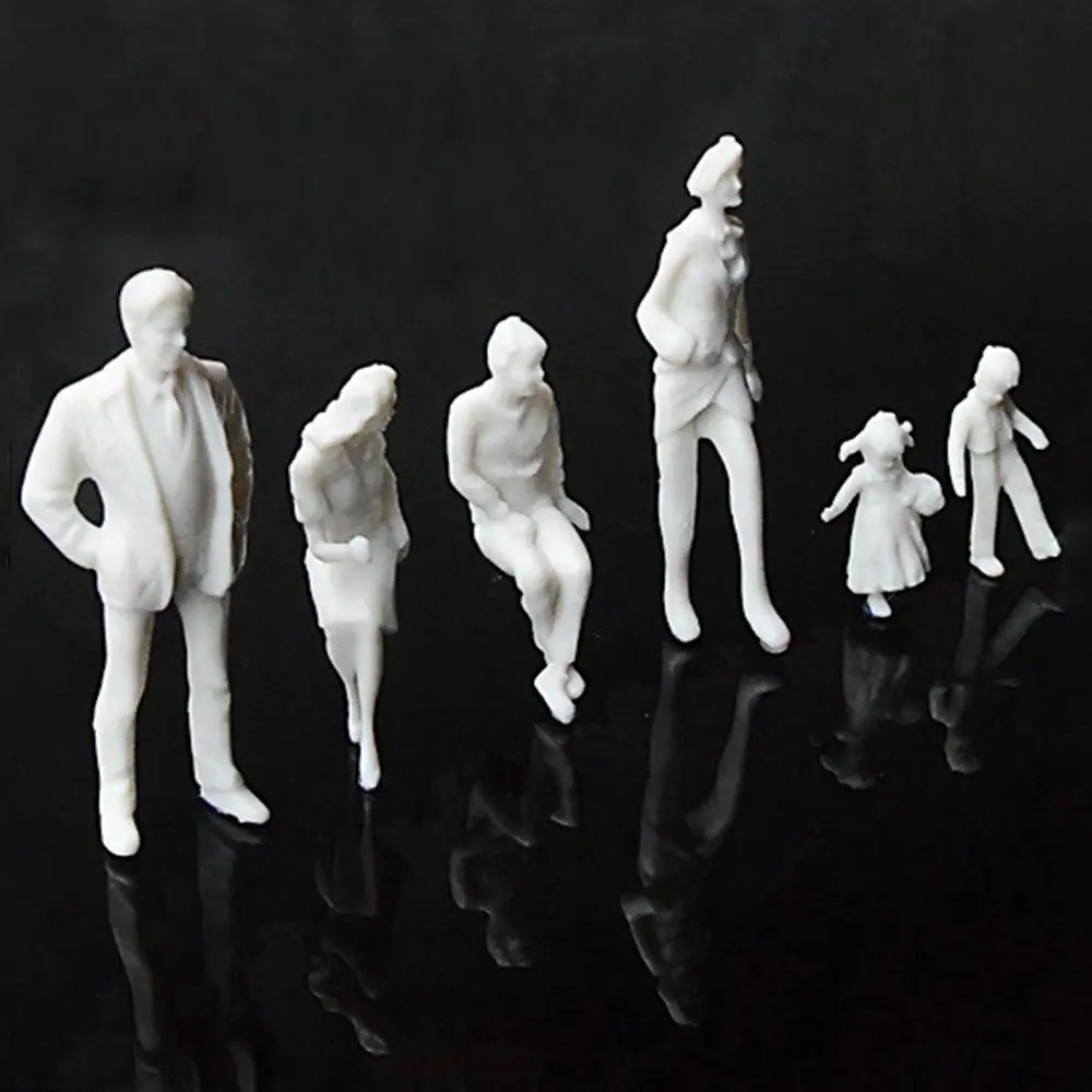 10/50Pcs White Miniature Model Figures Architectural Model Human Scale Model ABS Plastic Peoples 1:50/75/100/150/200 Scale