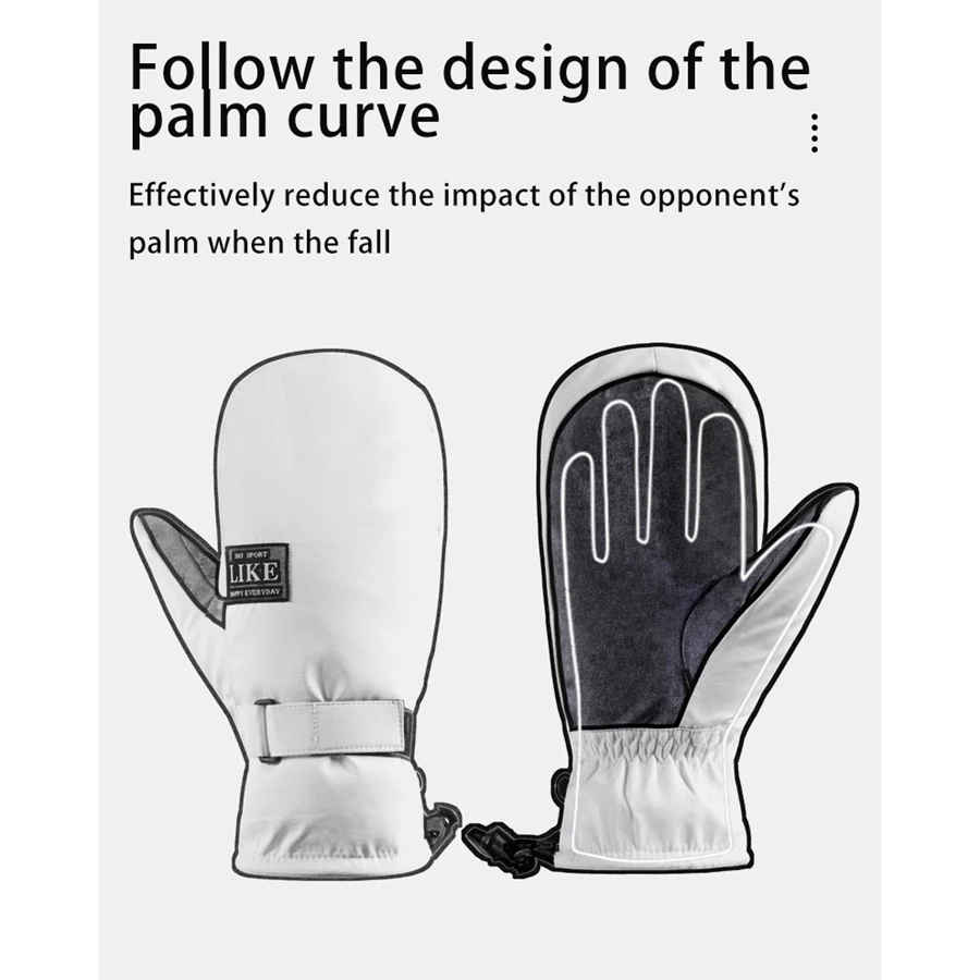 Guantes de esquí de invierno para hombre y mujer, guantes cálidos con pantalla táctil, antideslizantes para deportes al aire libre, senderismo,