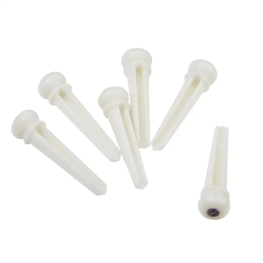 Acoustic Guitar Bone Endpin Set Six Pieces Bridge Pin Animal Print Style Accessory for Pegs for Acoustic Guitar