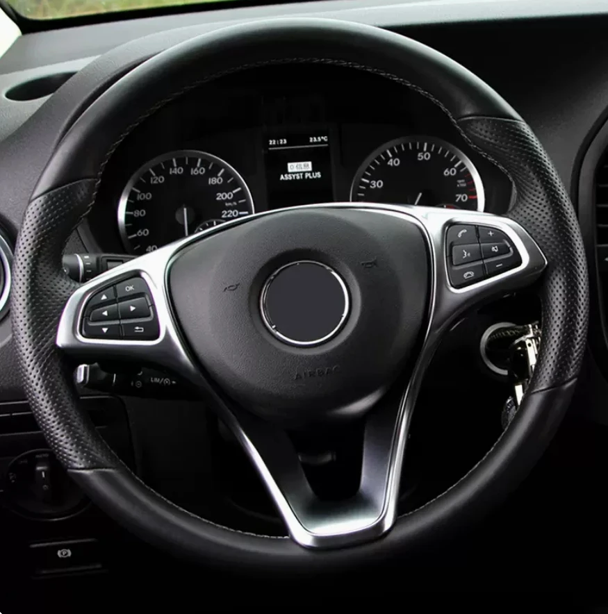 

Декоративная рамка рулевого колеса автомобиля, накладка из АБС-пластика для Mercedes Benz GLC 2015-2018 E Class, аксессуары для интерьера