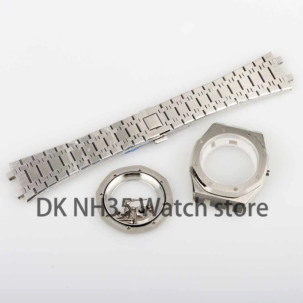 

41mm Octagonal NH35 Watch Case/Strap for Royal Oak 31.8mm Dial NH35/NH36/4R36 Movement Sapphire Glass Stainless Steel Waterproof