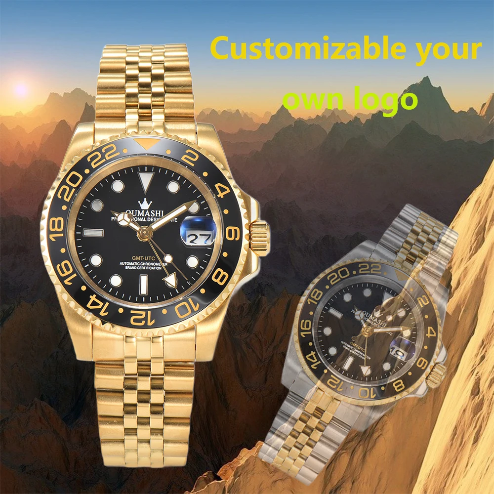 nh34 watch watches for men nh34 movement GMT watch mechanical automatic watch luminous ceramic men\'s watch sapphire glass watch