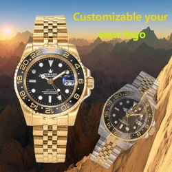 nh34 watch watches for men nh34 movement  GMT watch mechanical automatic watch luminous ceramic men's watch sapphire glass watch