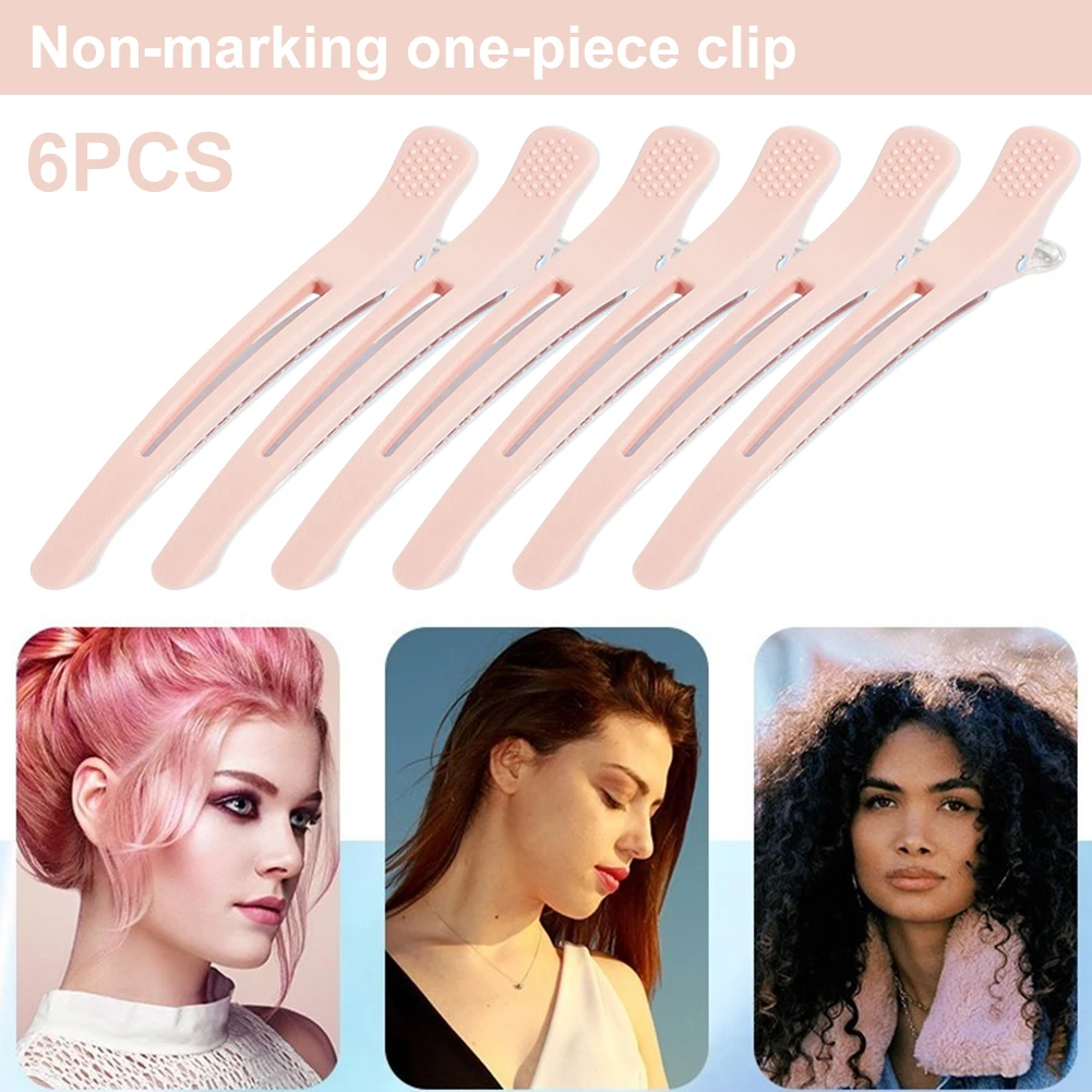 6 قطعة مقاطع الشعر بطة المضادة للانزلاق صالون مقاطع الشعر لا تجعد المشابك الشعر مقاطع لتصفيف الشعر/النساء/الرجال