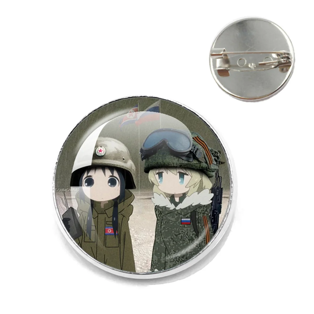 Anime Girls Last Tour Button Pin Cartoon Shoujo Shuumatsu Ryokou‌ Brooch Hat Decor Jewelry Accessories Badge Cosplay Props Gift