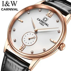 Switzerland Carnival Mens Business Japan Miyota Quartz  Movement Wristwatches Fashion Casual Gentleman Waterproof Luminous Hands