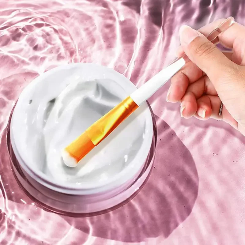 مجموعة فرش قناع الوجه مكونة من 4 قطع - فرش ناعمة لأداة توزيع المروحة والأحماض للعناية بالبشرة والمكياج #4