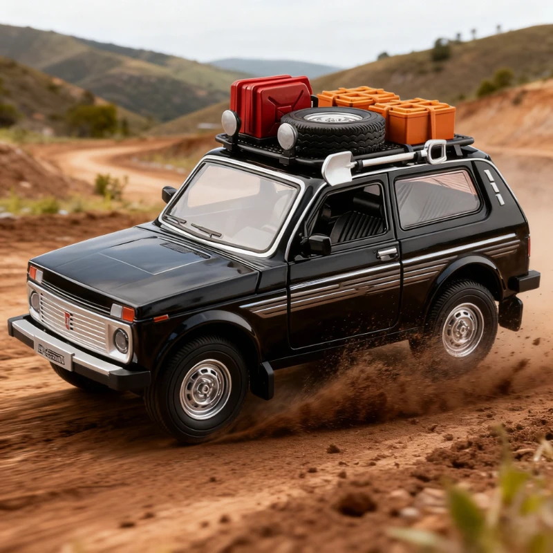 

1:24 Модель внедорожника Lada NIVA со звуком и светом, детский игрушечный автомобиль, украшения, подарок