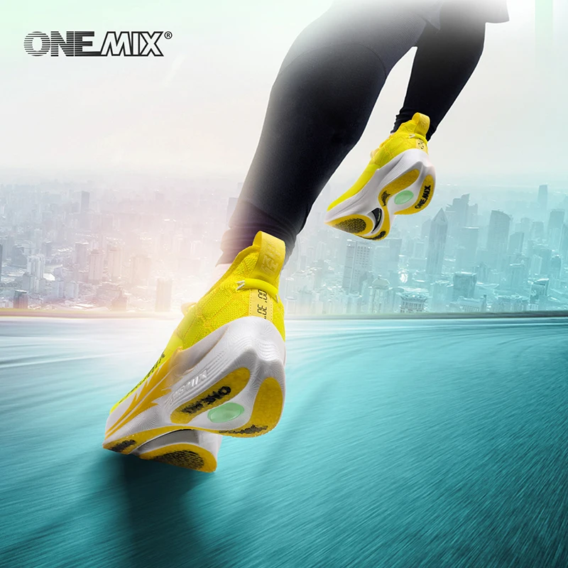 ONEMIX New Carbon Plate Marathon Running Racing Shoes Professional Stable Support Shock-relief Ultra-light Rebound Sport Sneaker