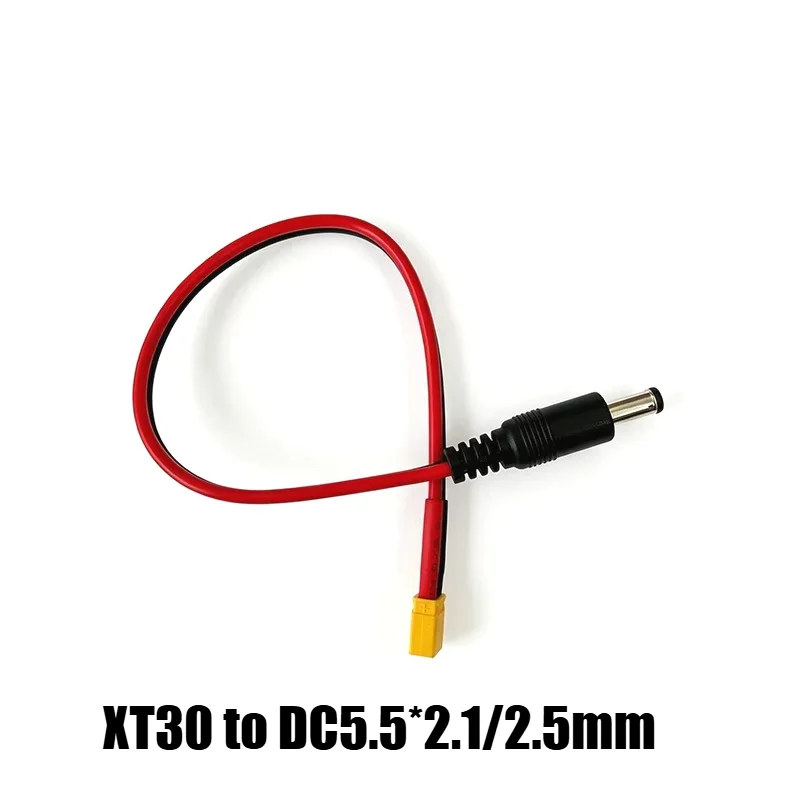 18/14AWG DC5521 DC5525 to XT30 Connector Cable 10A 15A XT30 To DC5.5 * 2.1/2. 5MM Extension Wire Model Aircraft Connection Line