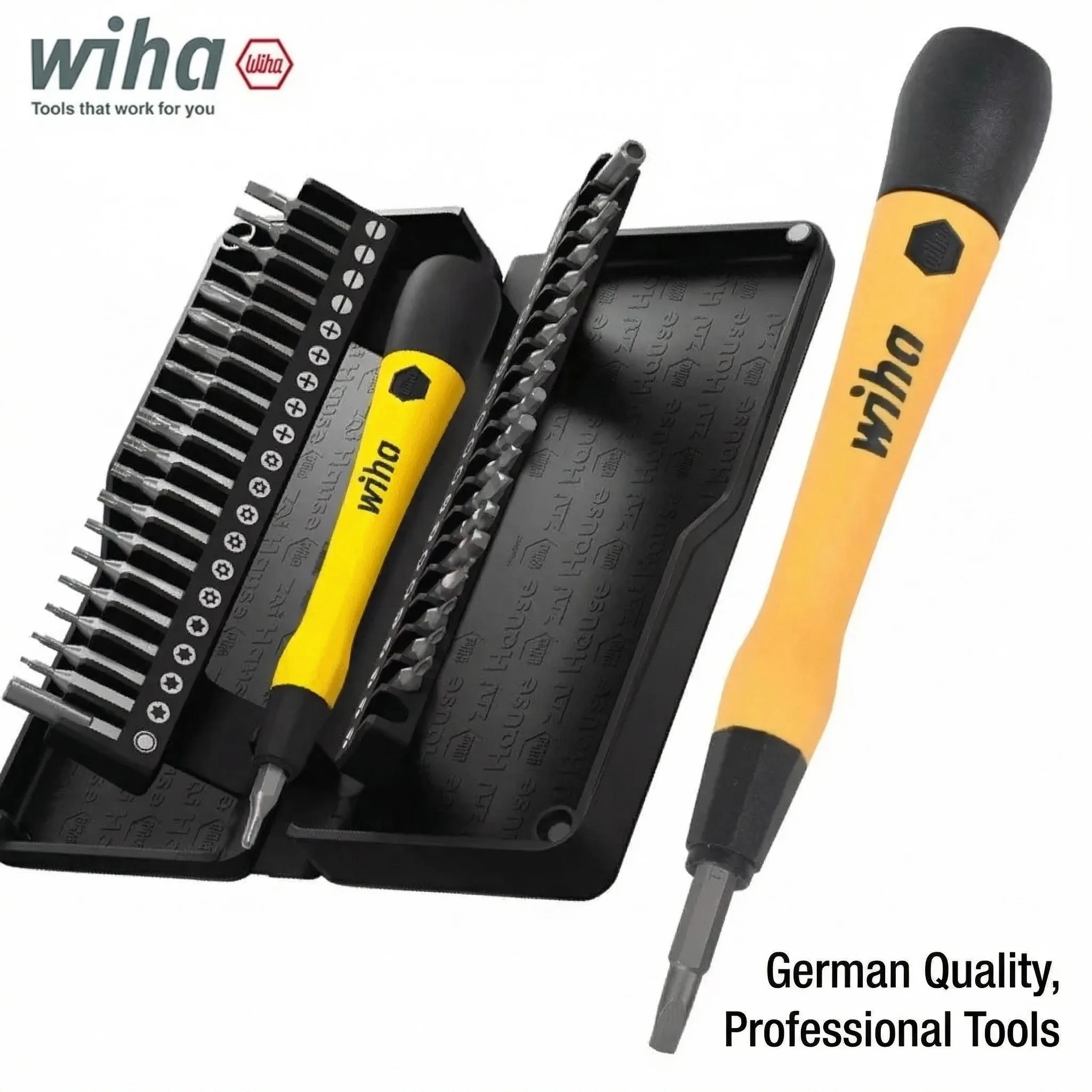

Juego de destornilladores magnéticos de precisión Wiha Zai Hause 44624C 40 en 1 ESD con varilla de extensión