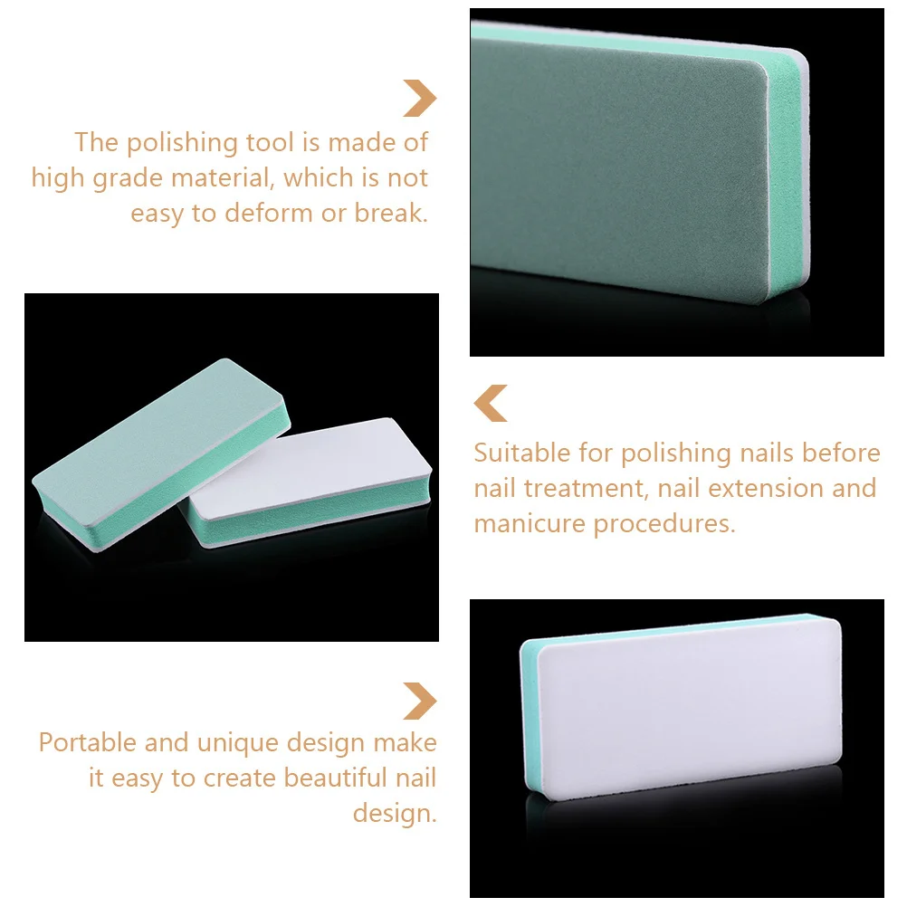 8Pcs Double-Sided Nail Polishing Block High Grade Material Manicure Tools Portable Design for Salon and Personal Use