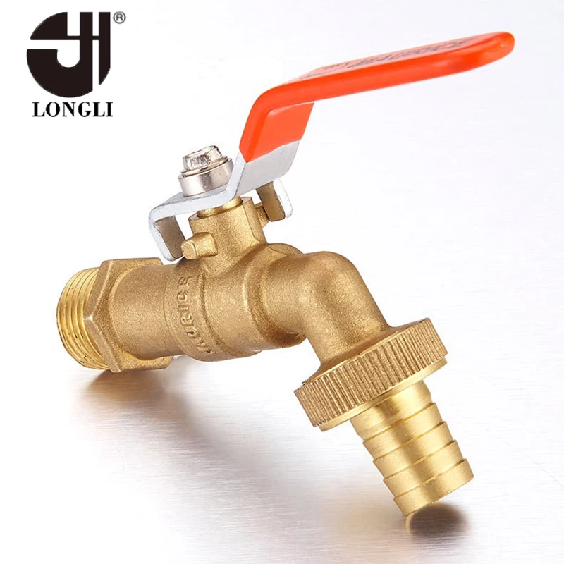Brass Ball Valve With Handle, Threaded Water Tap Shut Off Valve For Water  Oil Pipeline Control