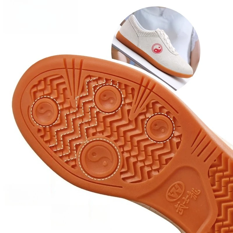 أحذية تاي تشي فنون الدفاع عن النفس أحذية لينة جلد الغنم خفيفة الوزن غير قابلة للانزلاق أحذية الووشو مريحة أحذية Taiji للرجال والنساء